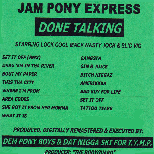JAM PONY - DONE TALKING c2002