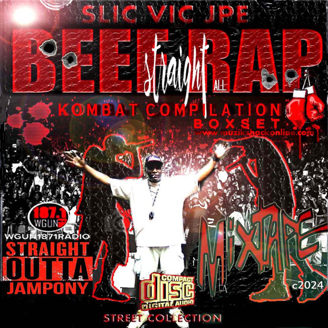 SLIC VIC - JPE STR8 ALL BEEF RAP KOMBAT (COMPILATION) 3 DISC SET c2024
