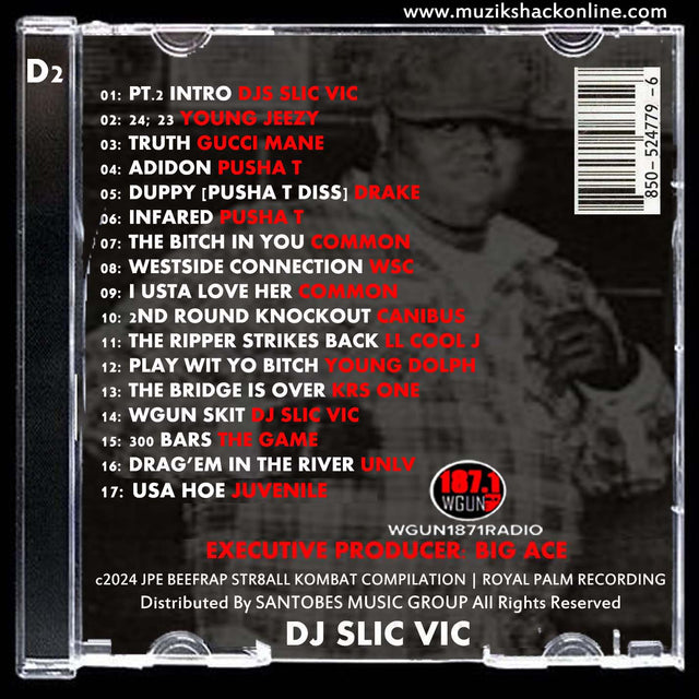 SLIC VIC - JPE STR8 ALL BEEF RAP KOMBAT (COMPILATION) 3 DISC SET c2024