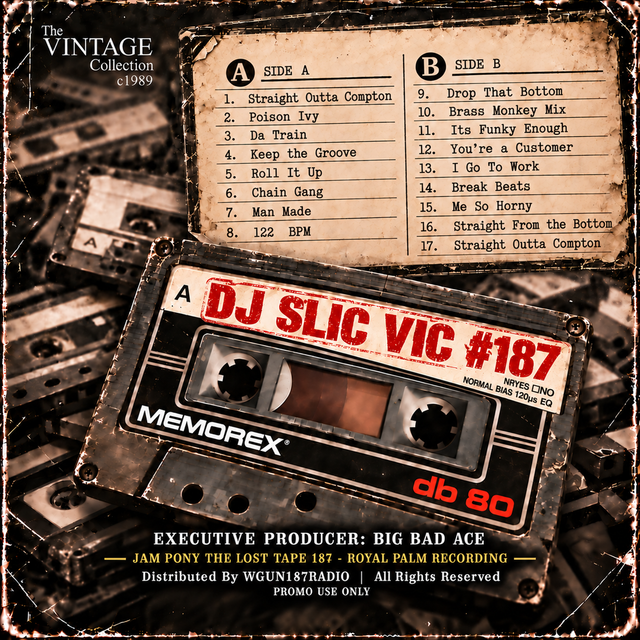 dj slic vic VINTAGE MIXTAPE 187 jpe djs c1989
