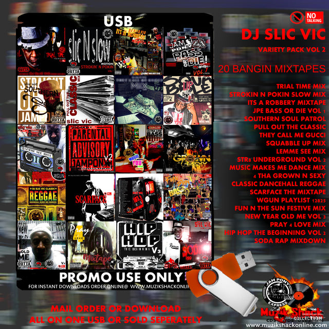 SLIC VIC JPE DJS - USB VARIETY MIXTAPES VOL 2 (20 DISC SET) c2025