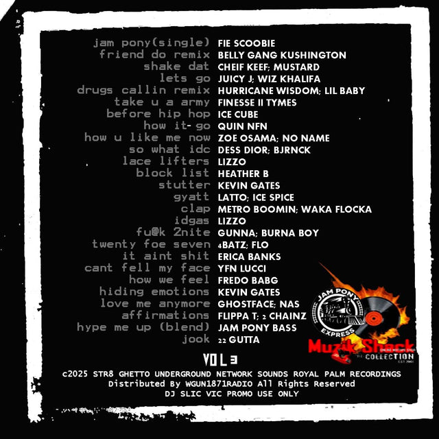 DJ SLIC VIC - STR8 GHETTO UNDERGROUND SOUNDS V3 c2025