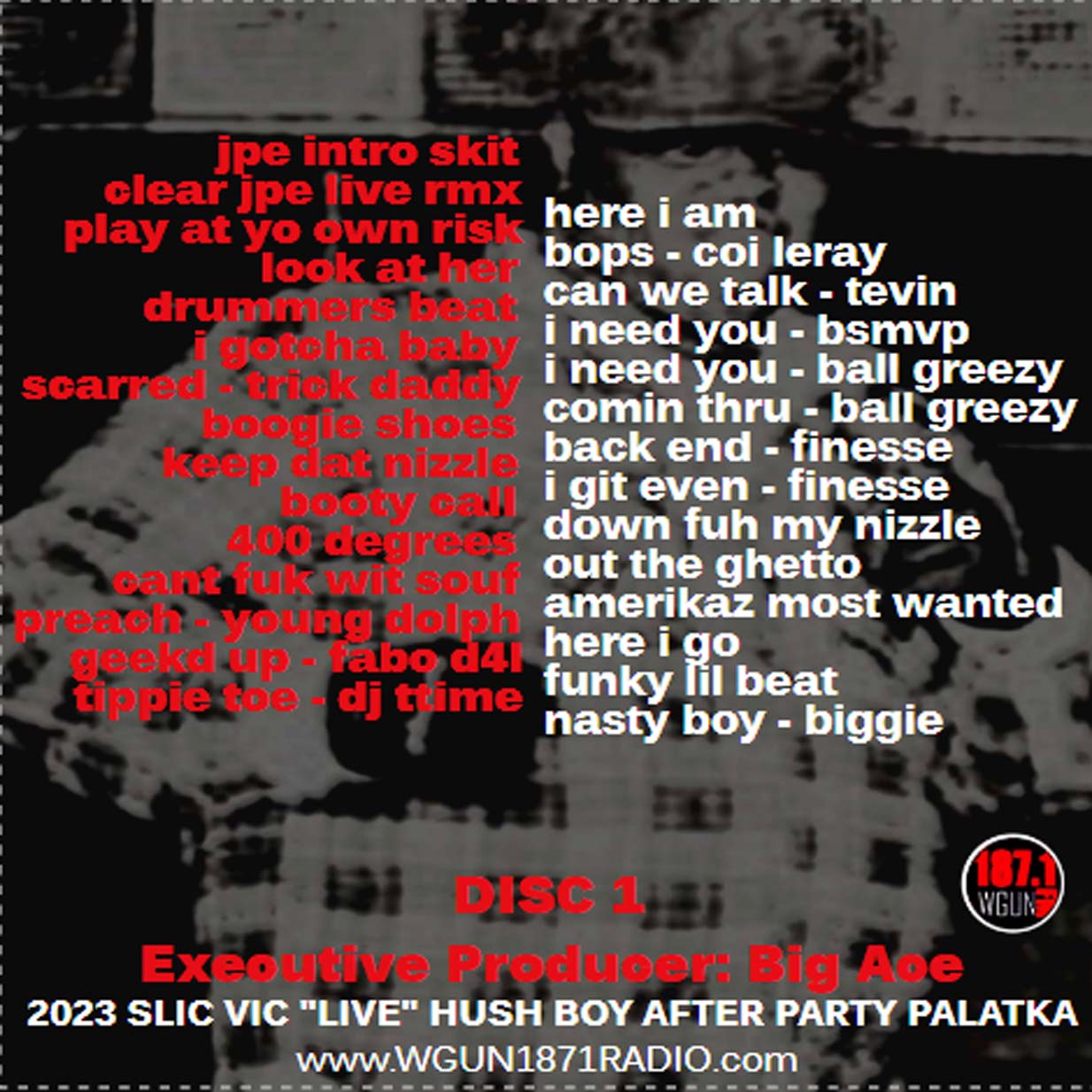 SLIC VIC - "LIVE" IN PALATKA HUSH BOY GDAY BASH c2023