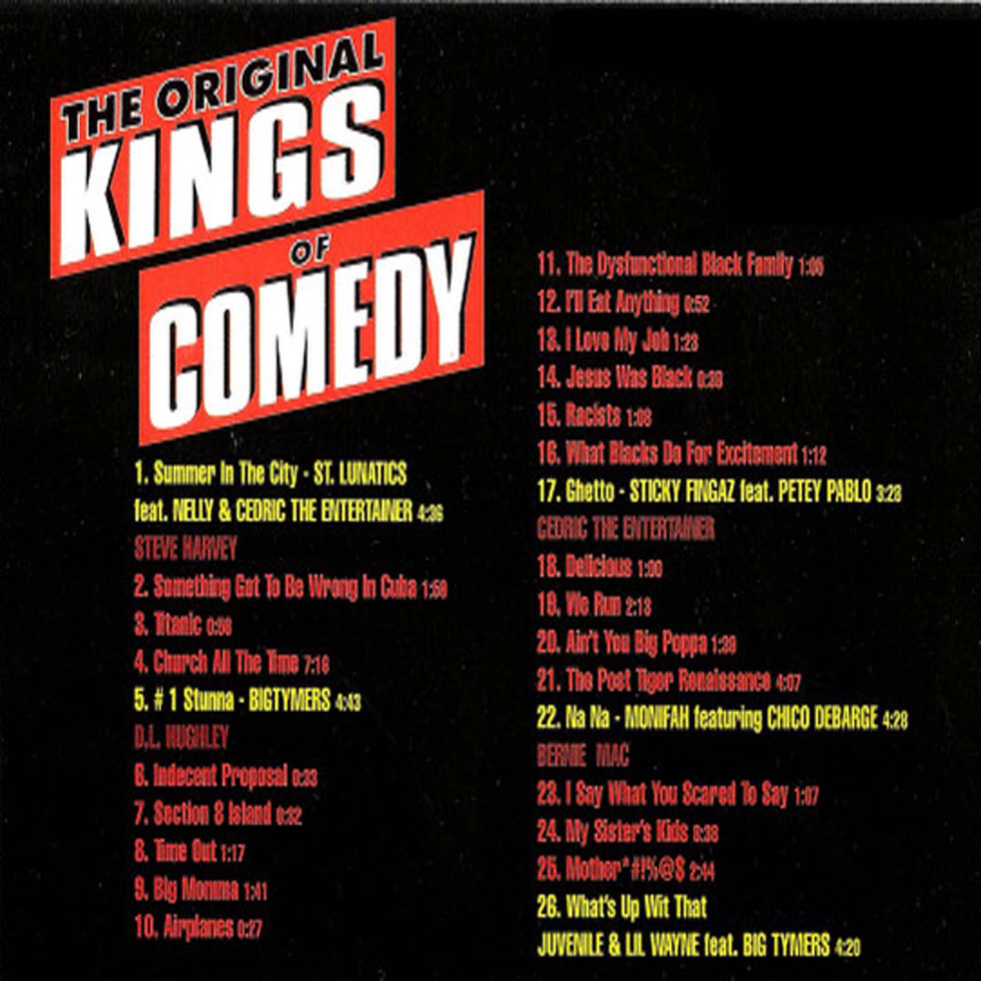 THE ORIGINAL KINGS OF COMEDY - COMEDY SOUNDTRACK (CD LP) c2000