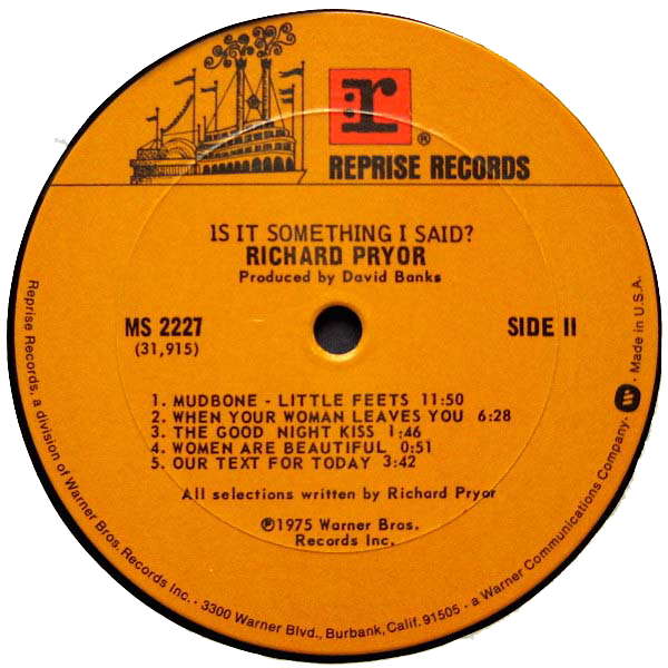 RICHARD PRYOR - IS IT SOMETHING I SAID (CD LP) c1975