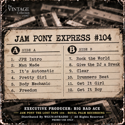 JAM PONY - THE LOST TAPE VINTAGE 104 c1987