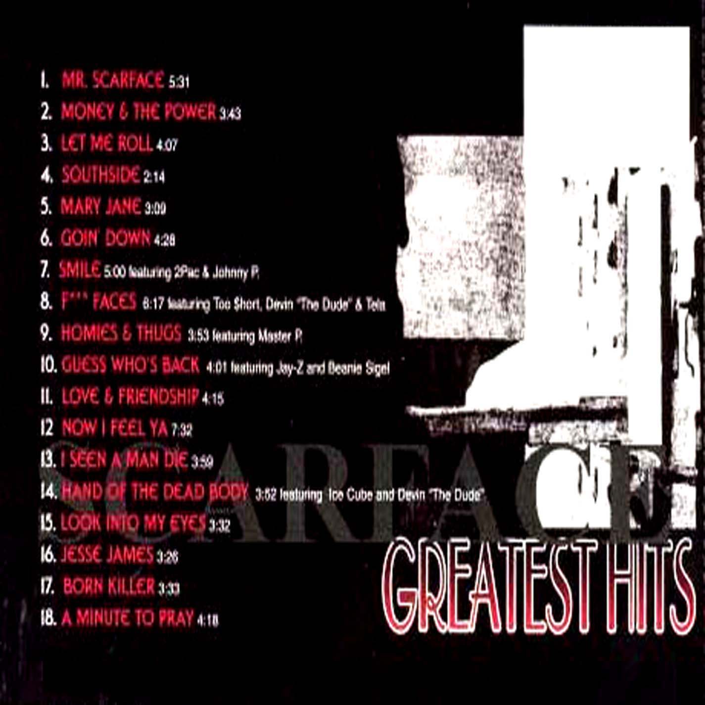 SCARFACE - GREATEST HITS (CD LP) c2002-