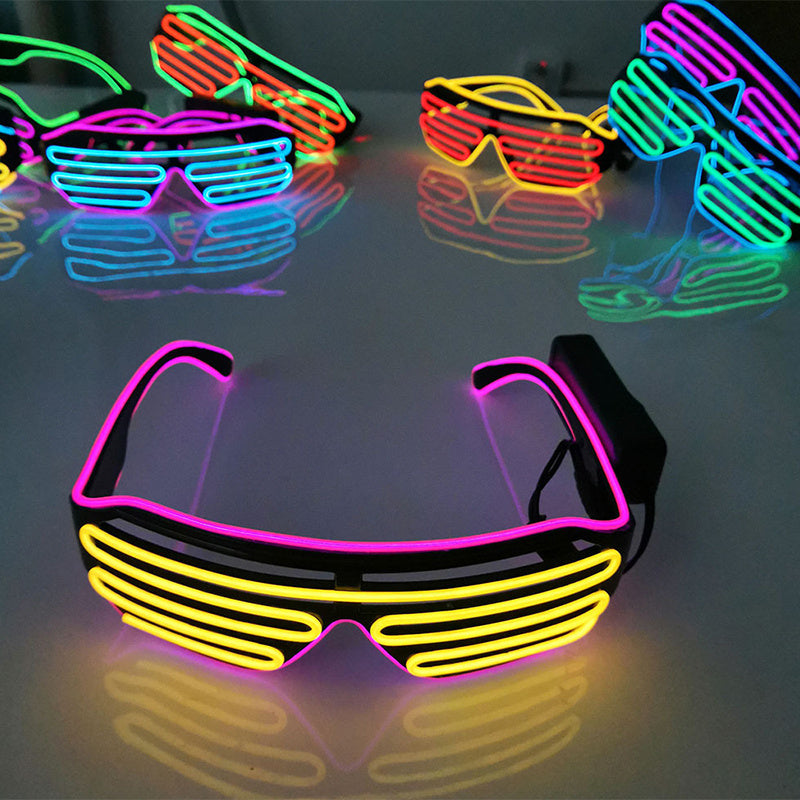 GLOWING FLASHING NEON LIGHT GLASSES