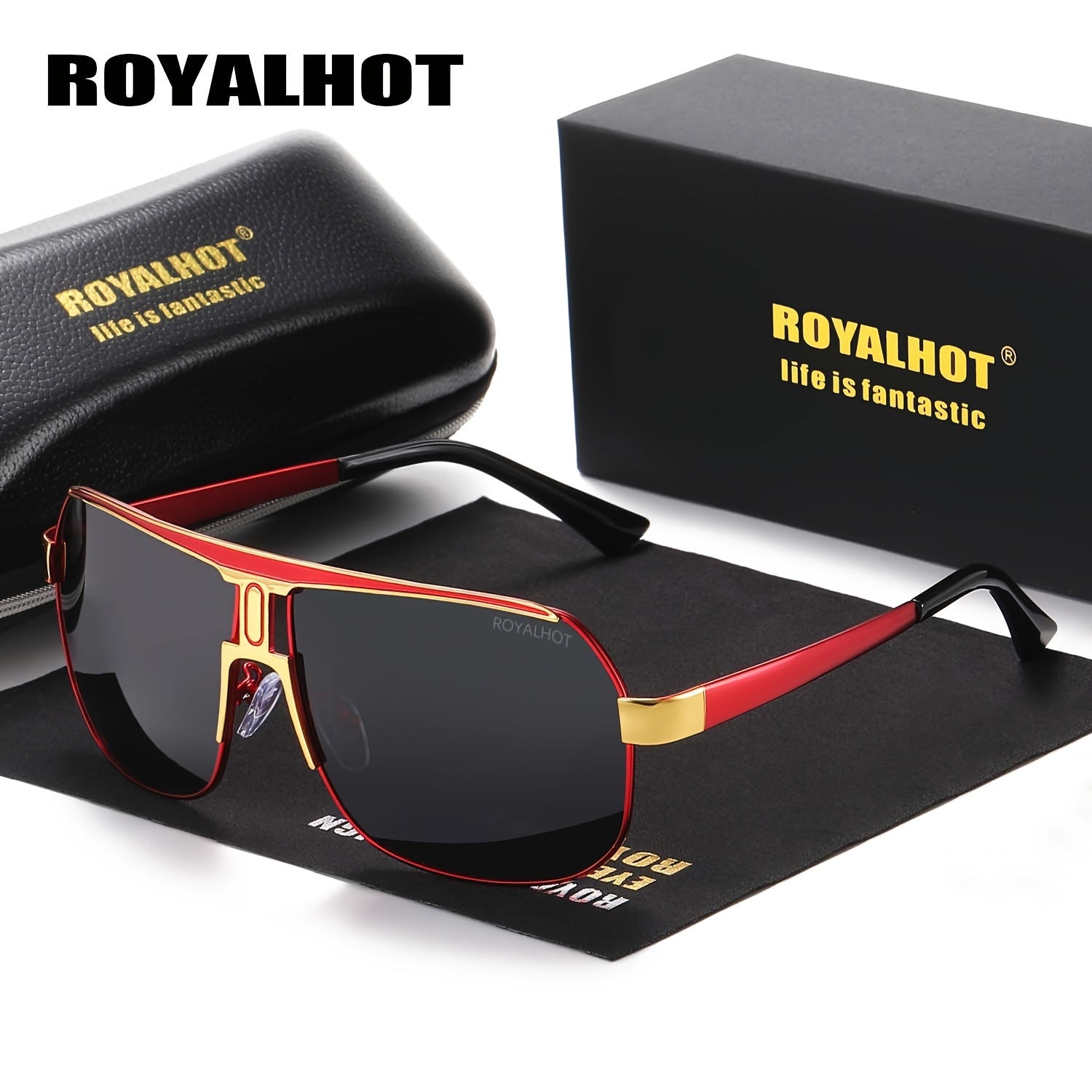 Royal Hot Classic Metal Polarized Large Frame For Men And Women
