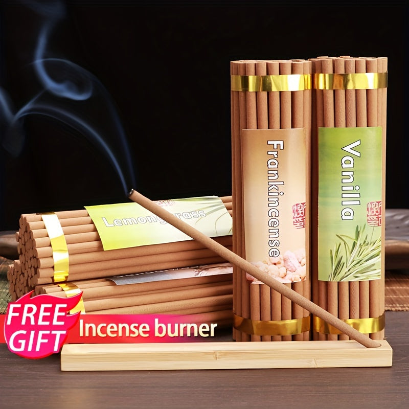44pcs Large Incense Sticks Made Of Frankincensesandalwoodlemon Grassvanilla One Can Use for 2 Hours