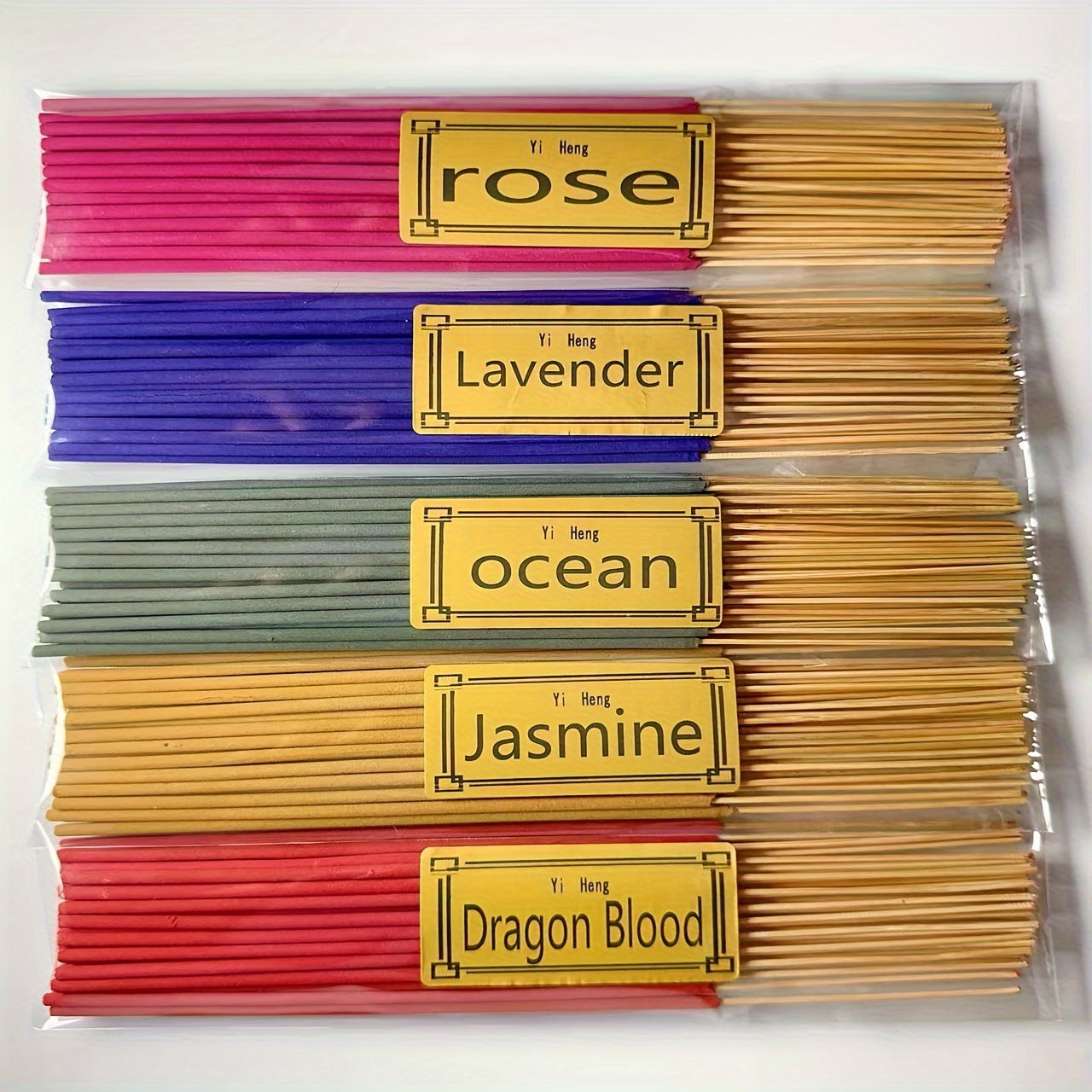 41205pcs Set 5 fragrances of bamboo stick thread sandalwood lavender rose dragon blood mint suitable for home air purification aromatherapy yoga office tea room health center aromatherapy