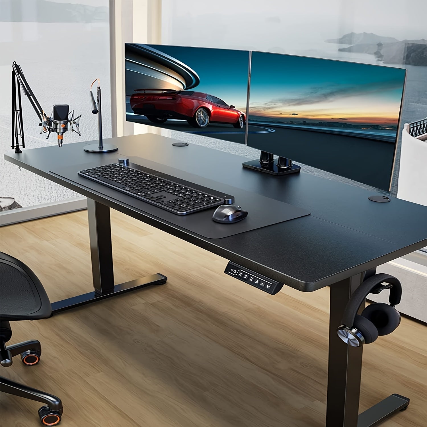 Adjustable Height Electric Lift Desk 63554840 inch adjustable height electric lift desk ergonomically designed recording studio desk gaming desk suitable for home offices cafes restaurants recording studios 4 colors electric standing desk pe