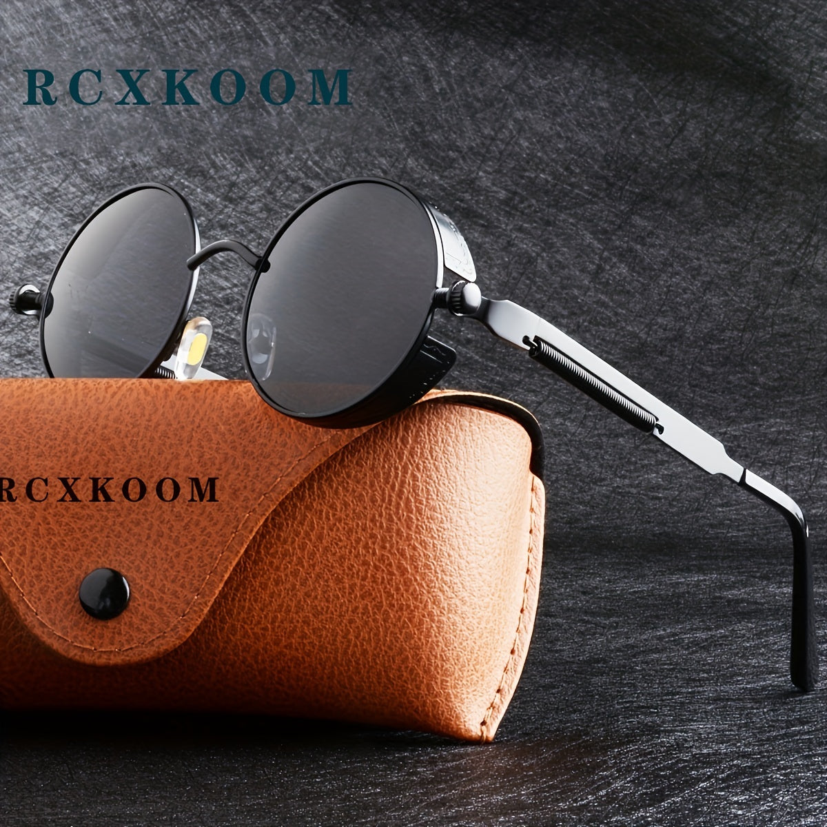 Vintage Metal Steam Punk For Men And Women  Polarized Round Frame With Luxury Golden Metal Brand Designer  Oval Round Gothic Retro Vintage Steam Punk