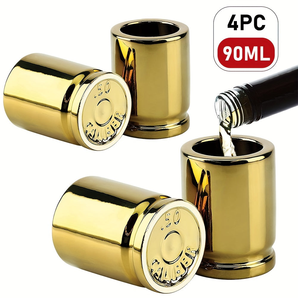 50 Caliber Golden Bullet Shot Glasses
