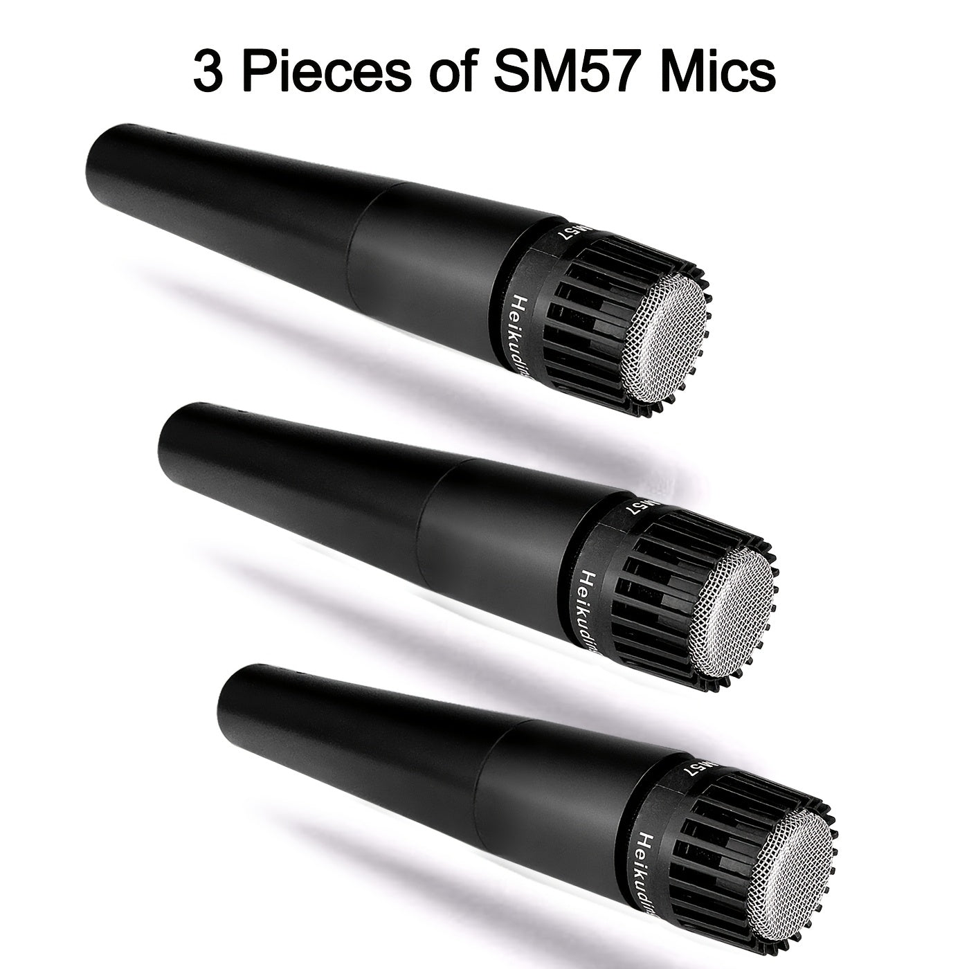 3pcs Professional Dynamic Vocal Microphones  Cardioid Pickup Handheld Design for Singing  Stage Performances XLR Connector