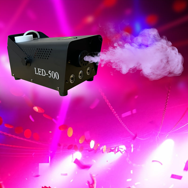 Smoke Machine Stage Effects With 3 LED Lights 12 Color Effects 500 Watt 2500 CFM Stage Smoke Machine For Bars Parties Weddings And Halloween