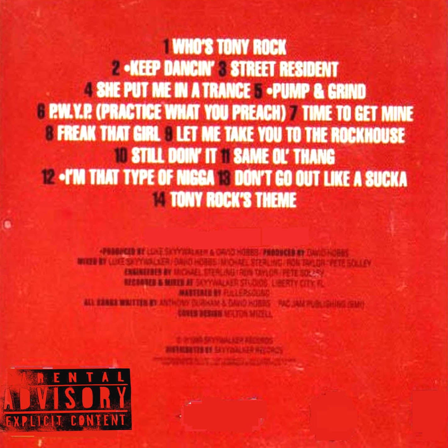 TONY MF ROCK - THE ROCK HOUSE (CD LP) c1989