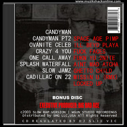 SLIC N SLOW - SLOW RAP VERSION BONUS DISC (RARE COPY) c2003